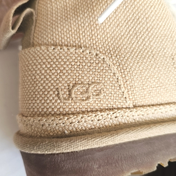 UGG Neumel boots size 5 natural hemp woven lace up plush lined - Picture 7 of 14